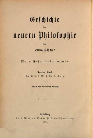Geschichte der neuern Philosophie, 2