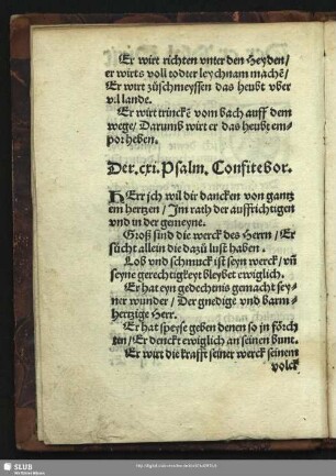 Der cxi. Psalm. Confitebor