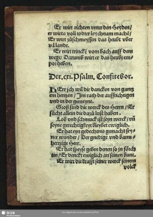 Der cxi. Psalm. Confitebor