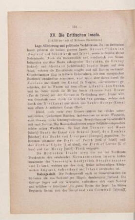 XV. Die Britischen Inseln