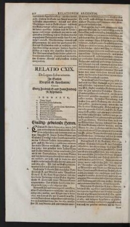Relatio CXIX.