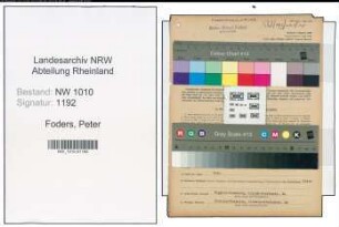 Entnazifizierung Peter Foders , geb. 03.09.1900 (Buchhalter)