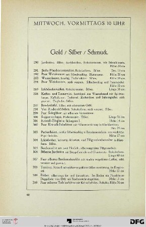Gold / Silber / Schmuck (Nr. 290-425)