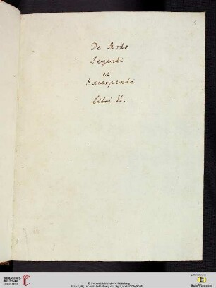 Ignaz von Weitenauer: De modo legendi et excerpendi Libri II