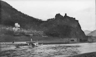 Personen-Seitenraddampfer "Karlsbad" (1898, Werft Blasewitz) kurz vor der Schleuse bei Aussig (Ústí nad Labem)
