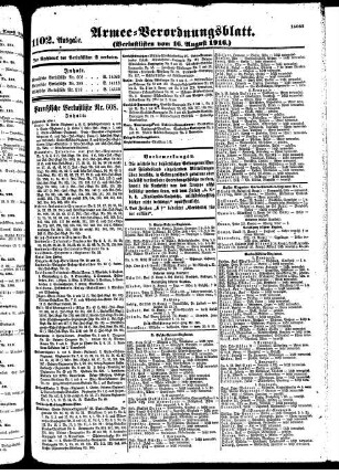 1102.Ausgabe. Mittwoch, 16. August 1916