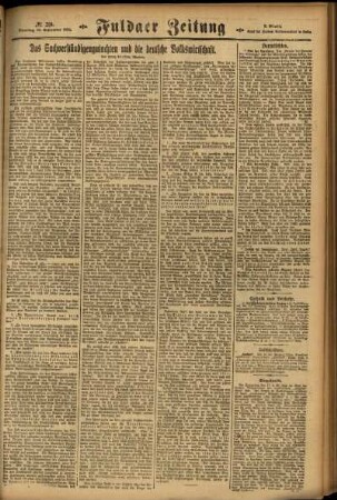 Zweite Ausgabe vom Dienstag, den 16. September 1924.