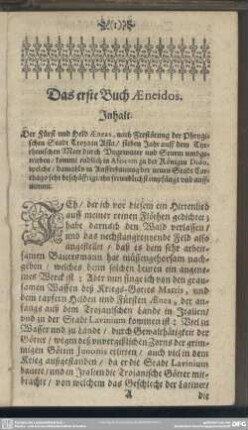 Das erste Buch Aeneidos