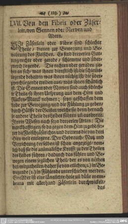 LVII. Von den Fibris oder Zäferlein, von Sennen oder Nerven und Adern