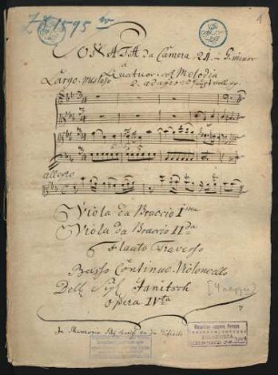 Sonaten. Arr.; fl, vla da braccio (2), bc; g-Moll