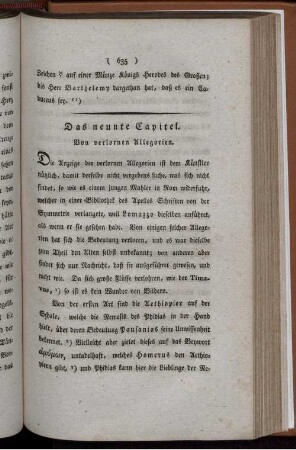 Das neuente Capitel. Von verlornen Allegorien.