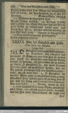 XXXVI. Von der Ewigkeit und Hölle