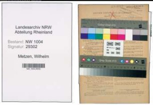 Entnazifizierung Wilhelm Metzen , geb. 25.12.1915 (Landarbeiter)