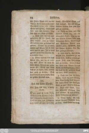 20. Lob der Liebe Christi.