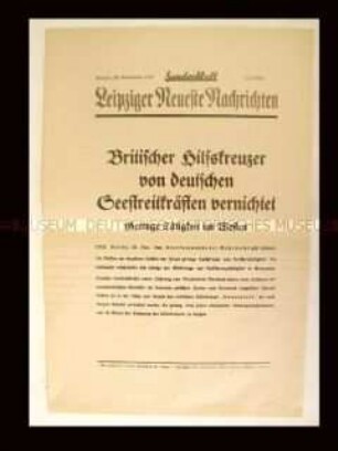 Sonderblatt der "Leipziger Neuesten Nachrichten" zum Seekrieg