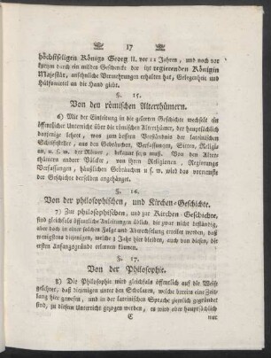 §. 16. Von der philosophischen, und Kirchen-Geschichte