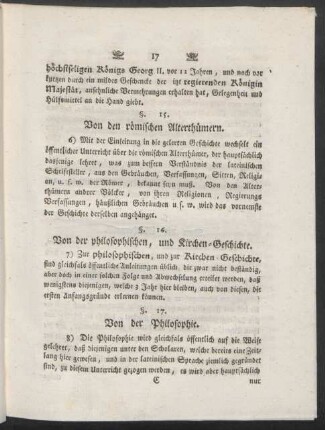 §. 16. Von der philosophischen, und Kirchen-Geschichte