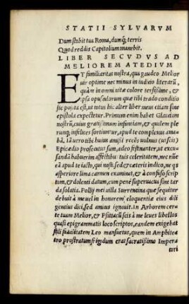 Liber Secundus Ad Meliorem Atedium