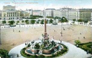Leipzig: Augustusplatz, Mendebrunnen