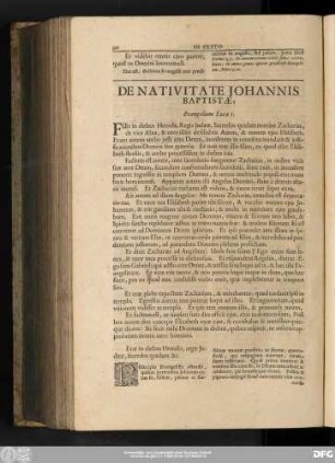 De Nativitate Iohannis Baptistae, Evangelium Lucae 1.