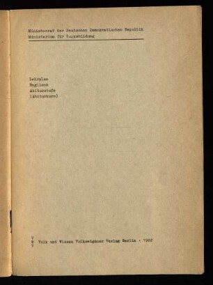 1982: Abiturstufe : (Abiturkurs)