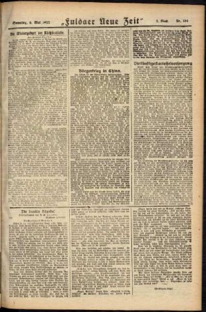 Zweite Ausgabe vom Samstag, den 06. Mai 1922.