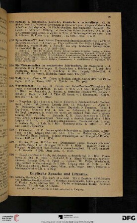 Englische Sprache und Literatur (Nr. 1301-1381)