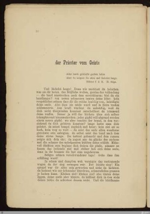 der Priester vom Geiste