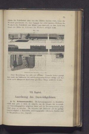 VII. Kapitel. Anordnung des Ausweichgeleises.