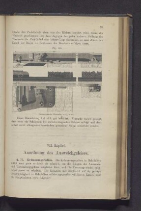 VII. Kapitel. Anordnung des Ausweichgeleises.