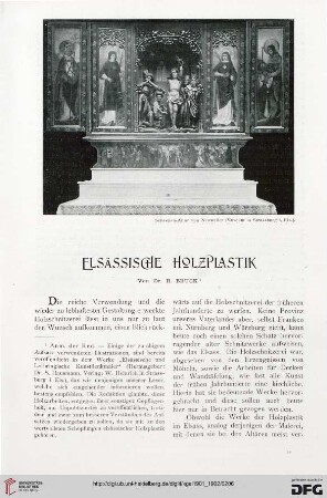 Elsässische Holzplastik