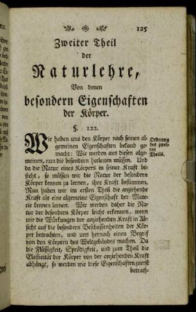 Zweiter Theil der Naturlehre, Von denen besondern Eigenschaften der Körper.