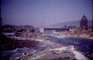 Esslingen, Pliensaubrücke, Bauarbeiten