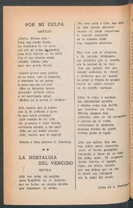 Por mi culpa : (Estilo)