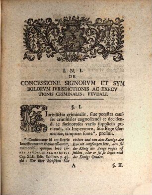 Dissertatio Inavgvralis De Concessione Signorvm Et Symbolorvm Ivrisdictionis Ac Execvtionis Criminalis, Fevdali