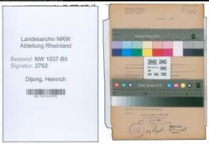 Entnazifizierung Heinrich Dijong , geb. 01.06.1901 (Angestellter)