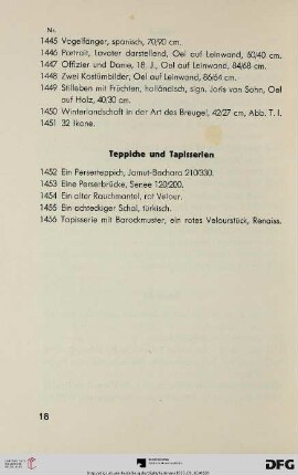 Teppiche und Tapisserien (Nr. 1452-1456)