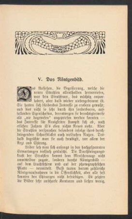 V. Das Röntgenbild.