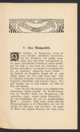 V. Das Röntgenbild.