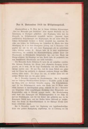 Der 9. November 1918 im Wilhelmspalast