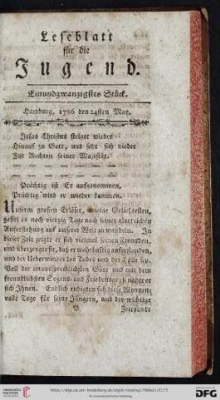Einundzwanzigstes Stück
