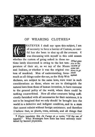 Of Wearing Clothes