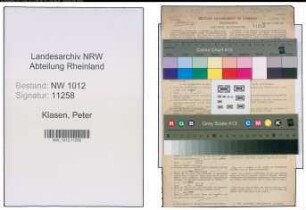 Entnazifizierung Peter Klasen , geb. 14.09.1877 (Kaufmann)