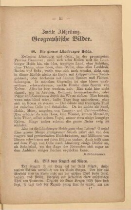 Zweite Abtheilung. Geographische Bilder