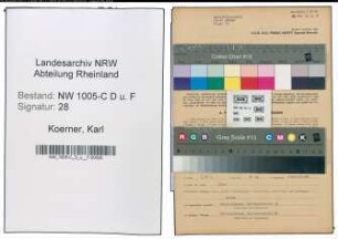 Entnazifizierung Karl Koerner , geb. 16.04.1904 (Unterbrandmeister)