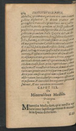 Caput IIX. De Mineralibus Mediis.