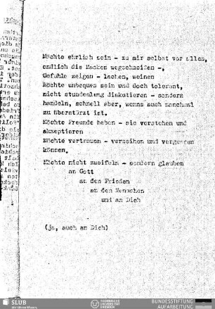 Möchte ehrlich sein ...