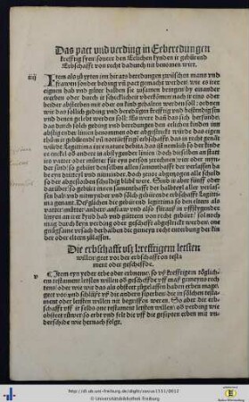 V. Die erbschafft uszkrefftigem letsten willen geet vor der erbschafft on testament oder gescheffde.