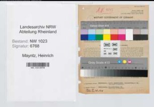Entnazifizierung Heinrich Mayntz , geb. 23.07.1893 (Verw.Beamter)