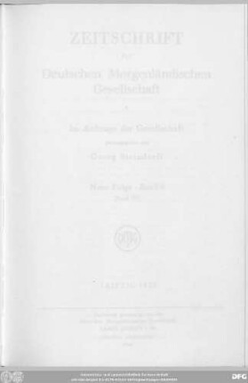 Bd. 81 (1927): Zeitschrift der Deutschen Morgenländischen Gesellschaft : ZDMG